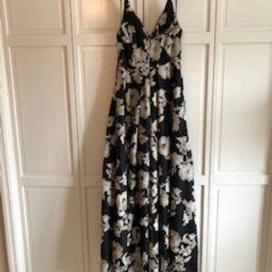 Calvin Klein Black Dress with Gold Embroidery